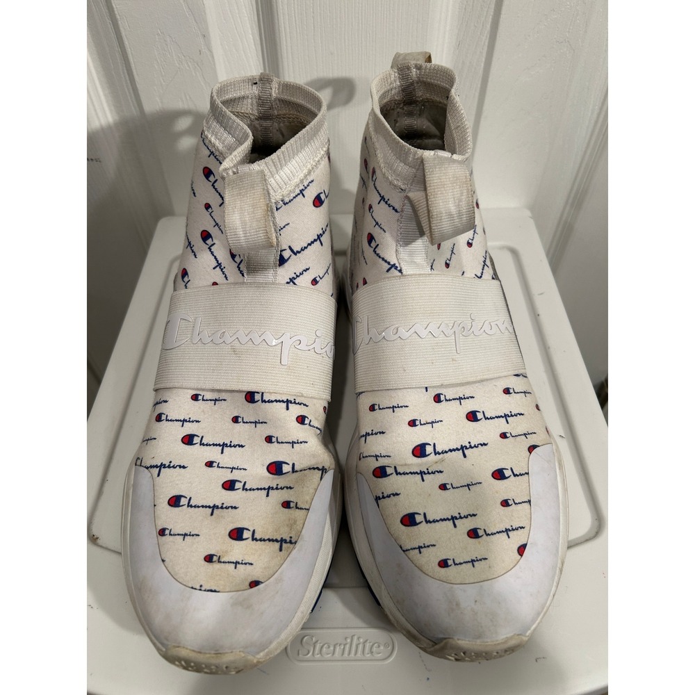 Champion Rally Pro Men's Size 11 White Script‎ Logo High Top Sneaker